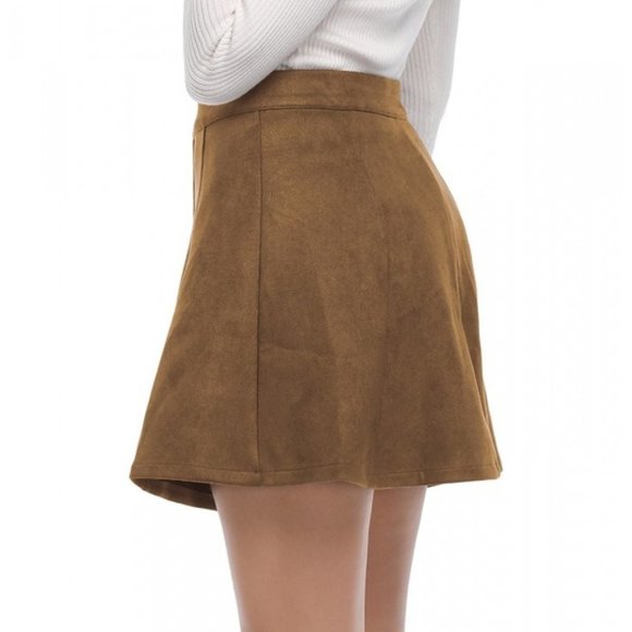 Harlow Faux Suede Skirt - Picture 2 of 8
